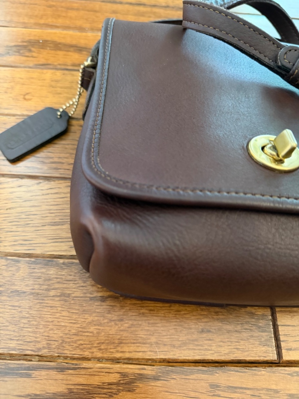 Vintage Coach #9076 Legacy Companion Flap Crossbody Brown Leather - Picture 3 of 7